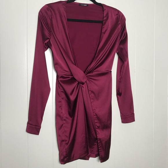 Fashion Nova Dresses & Skirts - Fashion Nova Burgundy Sugar Free Mini Dress XS